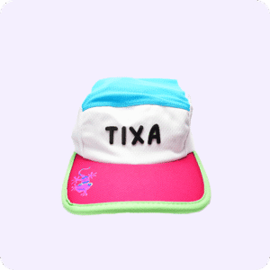 Boné Tixa azul e rosa