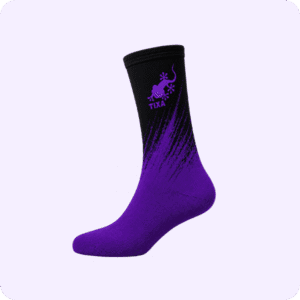 Meia Tixa Preto e Roxo