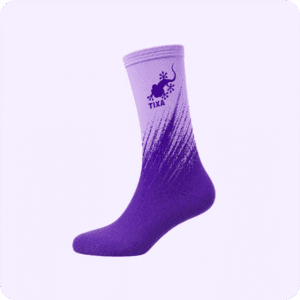 Meia Tixa Rosa e Roxo